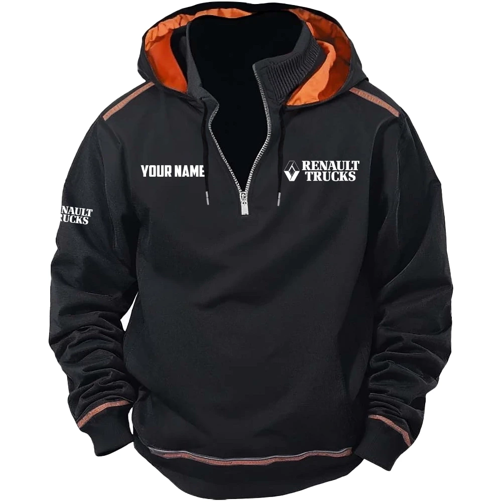Renault Trucks Exclusive Logo Tactical Hooded Sweatshirt OUFACBHS0819RTZ - Renault Trucks Sweatshirt