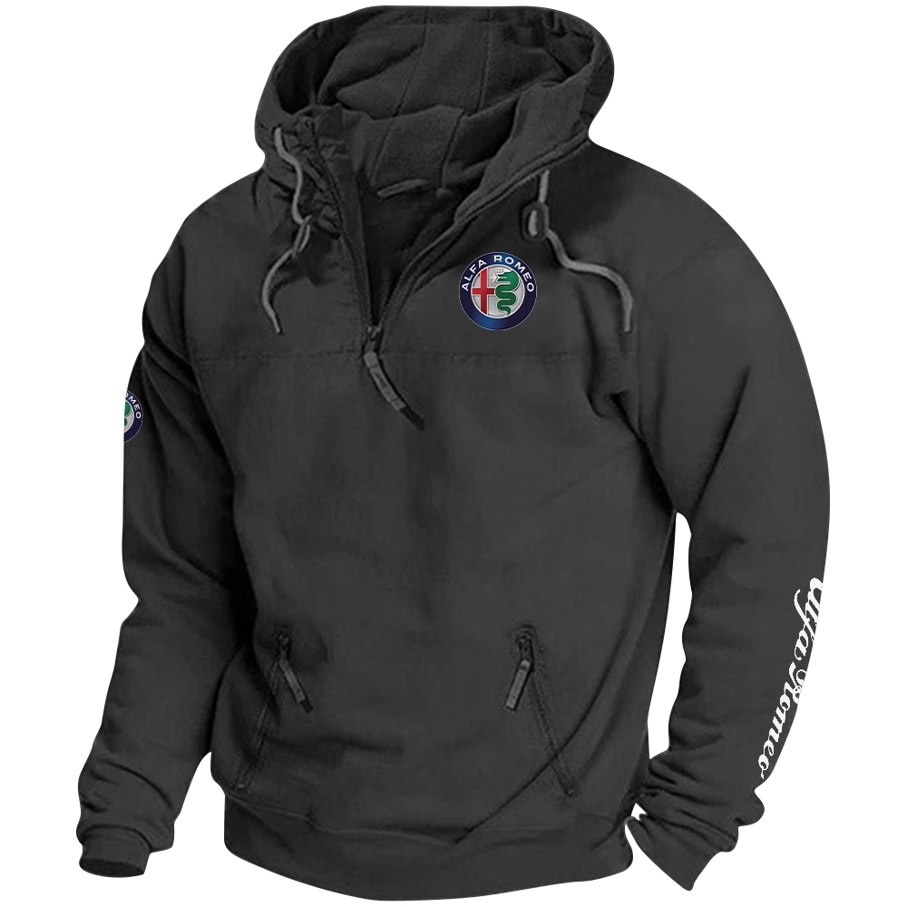 Alfa Romeo Exclusive Logo Tactical Quarterzip Hoodie OUFAH1880819AFZ - Alfa Romeo Hoodie