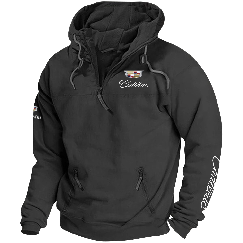 Cadillac Exclusive Logo Tactical Quarterzip Hoodie OUFAH1880819CDZ - Cadillac Hoodie