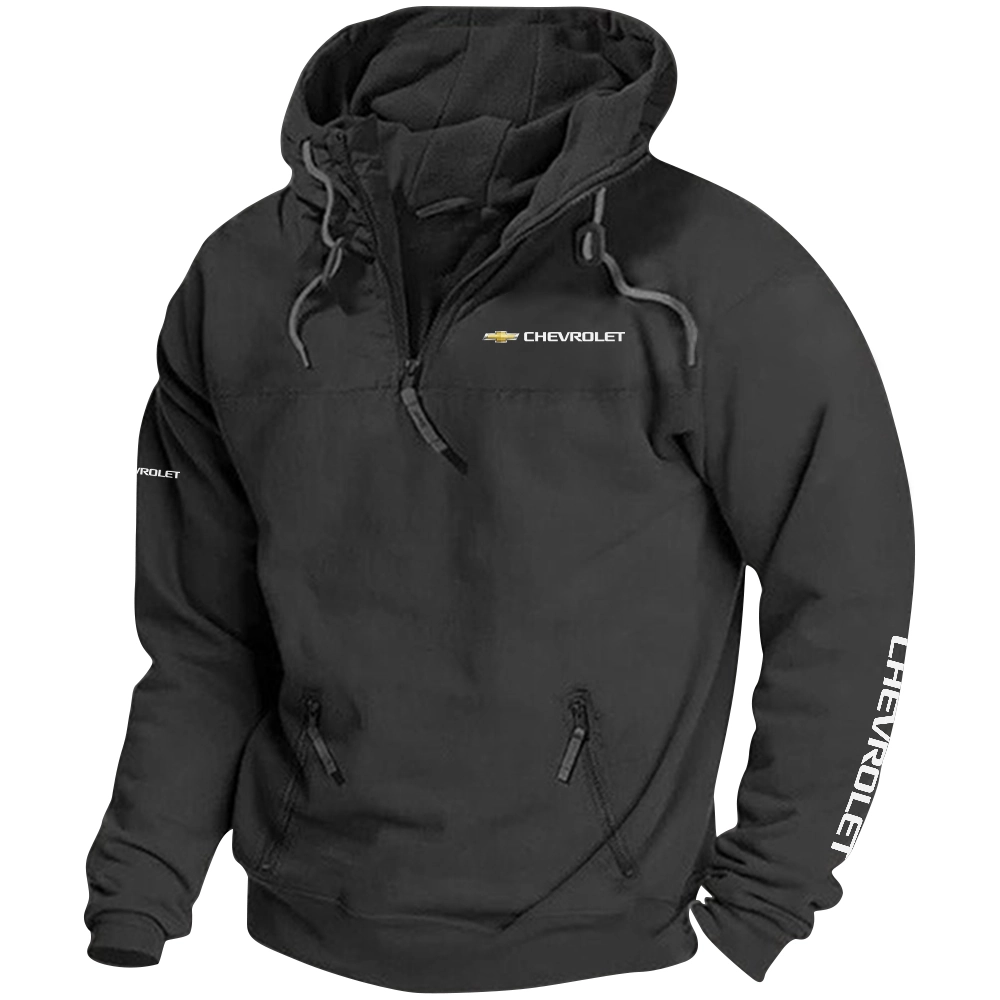 Chevrolet Exclusive Logo Tactical Quarterzip Hoodie OUFAH1880819CEZ - Chevrolet Hoodie