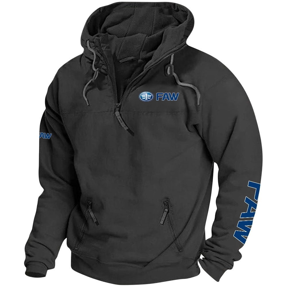 FAW Exclusive Logo Tactical Quarterzip Hoodie OUFAH1880819FAZ - FAW Hoodie