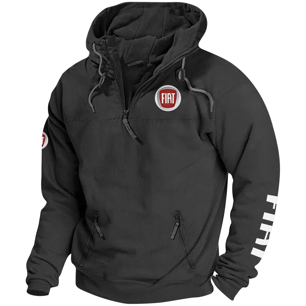 Fiat Exclusive Logo Tactical Quarterzip Hoodie OUFAH1880819FTZ - Fiat Hoodie