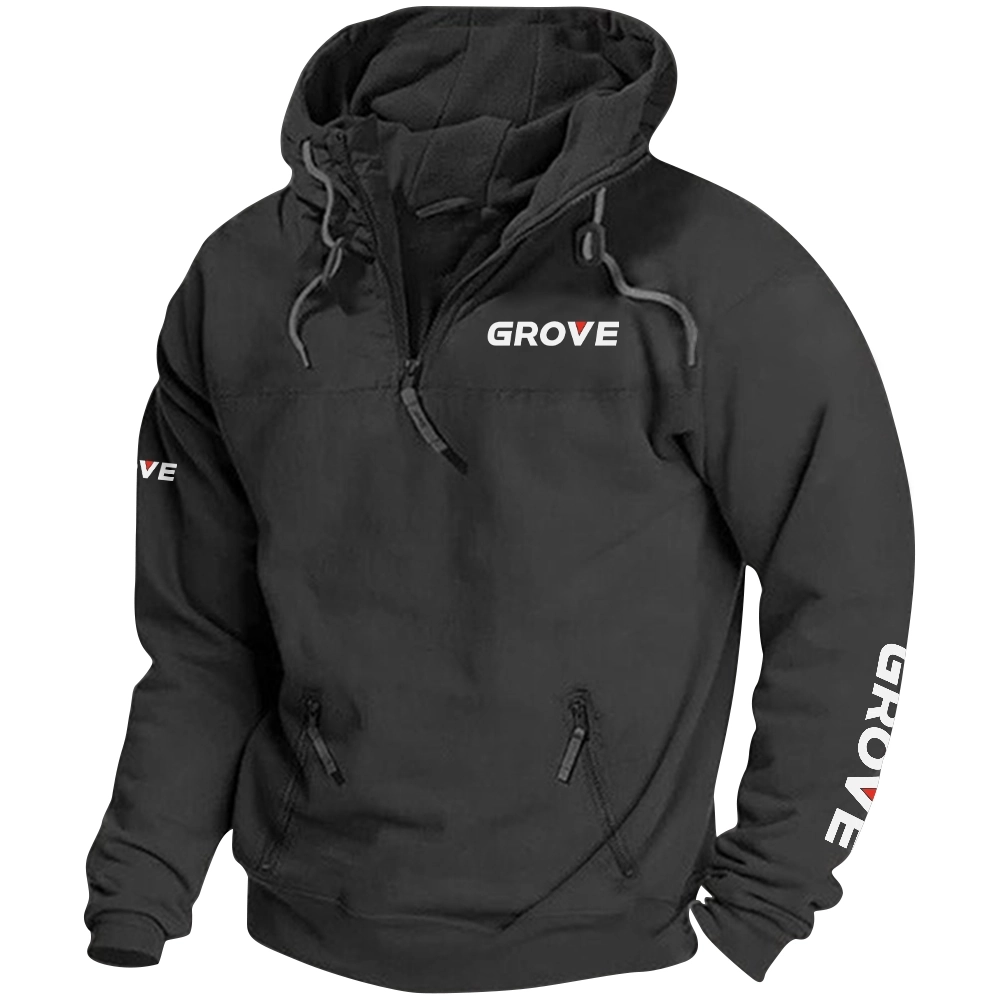 Grove Exclusive Logo Tactical Quarterzip Hoodie OUFAH1880819GVZ - Grove Hoodie