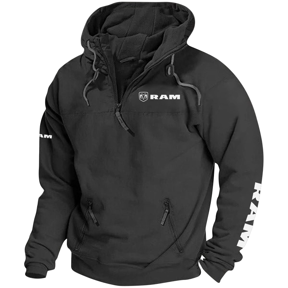 Ram Exclusive Logo Tactical Quarterzip Hoodie OUFAH1880819RMZ - Ram Hoodie