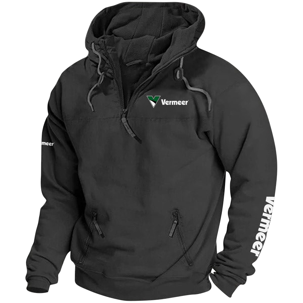 Vermeer Exclusive Logo Tactical Quarterzip Hoodie OUFAH1880819VMZ - Vermeer Hoodie