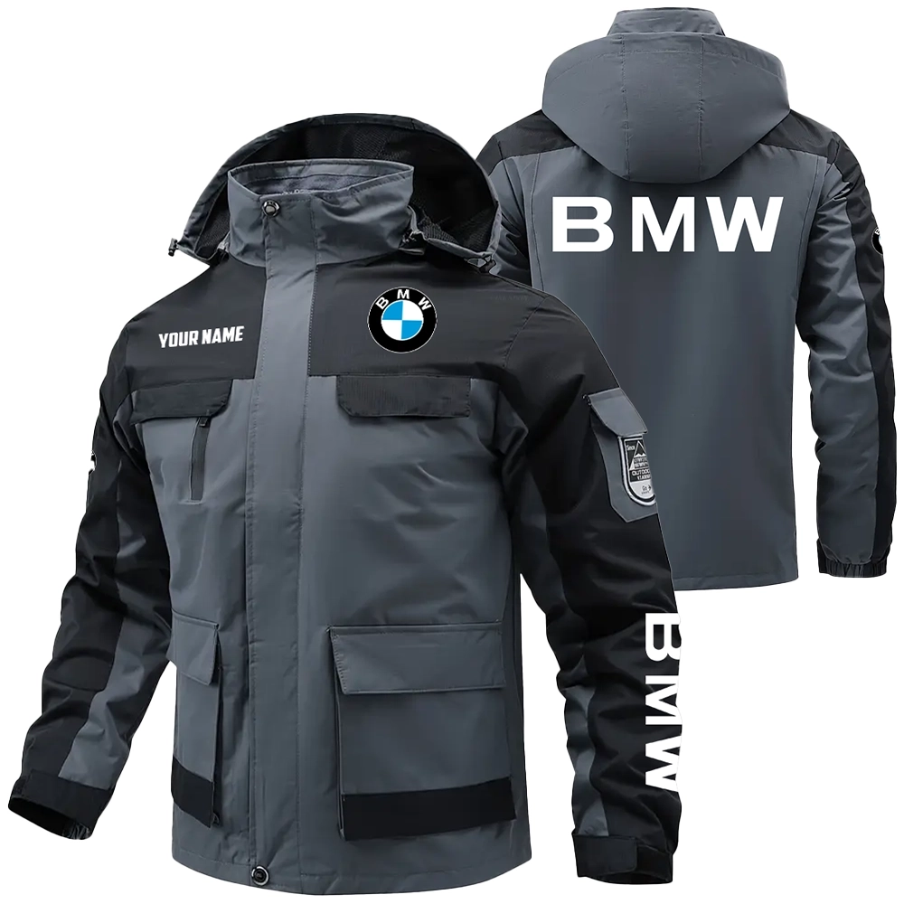 BMW Exclusive Logo Water Resistant Outdoor Jacket Detachable Hood OUFAV203A0819BMWZ - BMW Jacket