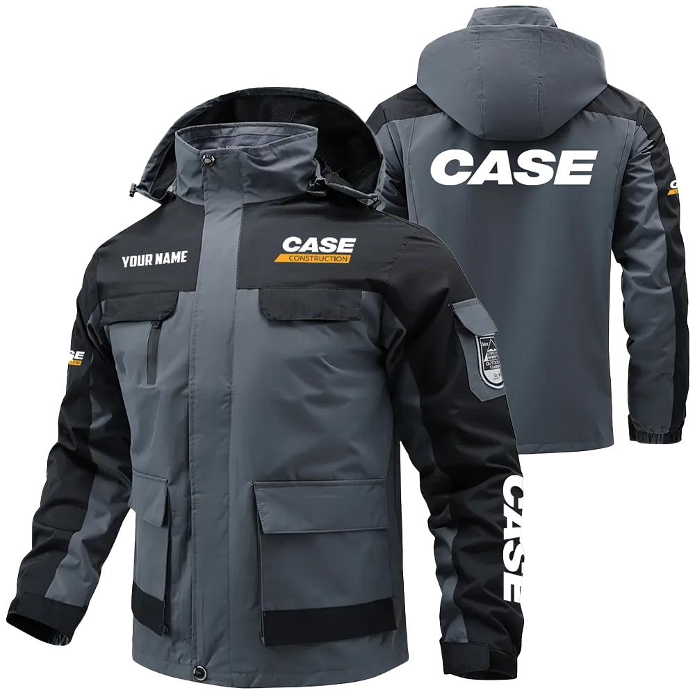 Case Construction Exclusive Logo Water Resistant Outdoor Jacket Detachable Hood OUFAV203A0819CCZ - Case Construction Jacket