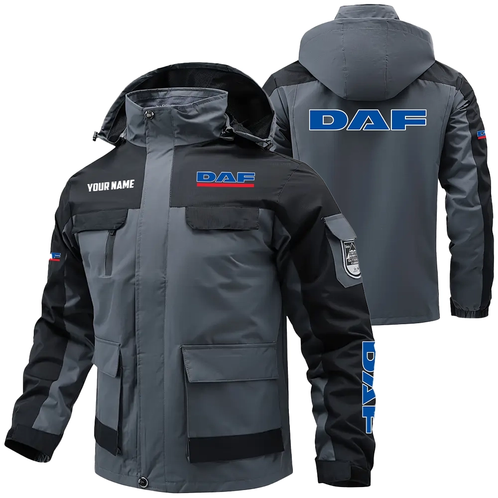 DAF Trucks Exclusive Logo Water Resistant Outdoor Jacket Detachable Hood OUFAV203A0819DAZ - DAF Trucks Jacket