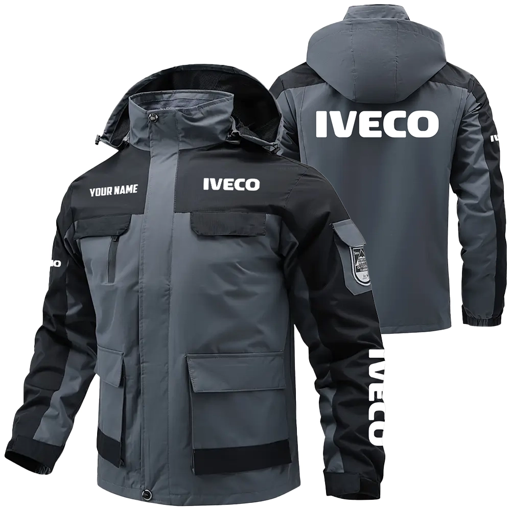 Iveco Exclusive Logo Water Resistant Outdoor Jacket Detachable Hood OUFAV203A0819IVZ - Iveco Jacket