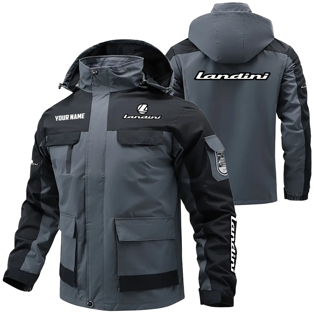 Landini Exclusive Logo Water Resistant Outdoor Jacket Detachable Hood OUFAV203A0819LDZ - Landini Jacket
