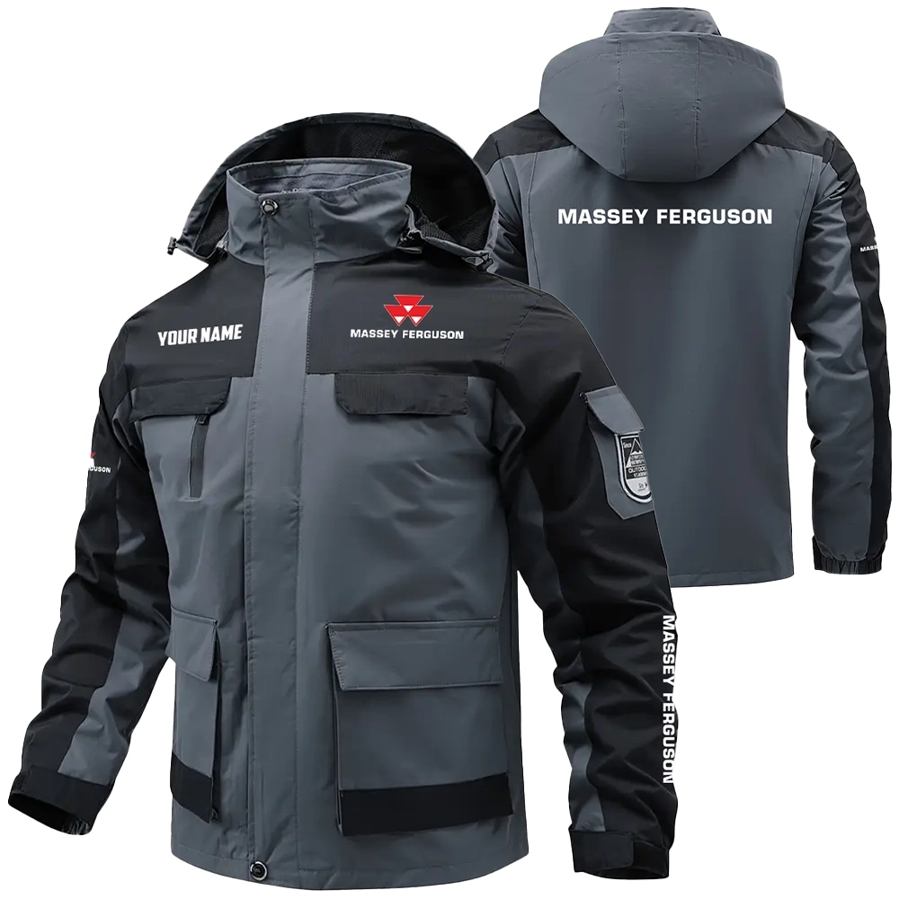 Massey Ferguson Exclusive Logo Water Resistant Outdoor Jacket Detachable Hood OUFAV203A0819MFZ - Massey Ferguson Jacket