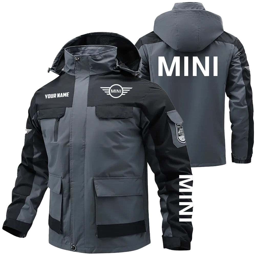 Mini Exclusive Logo Water Resistant Outdoor Jacket Detachable Hood OUFAV203A0819MINZ - Mini Jacket