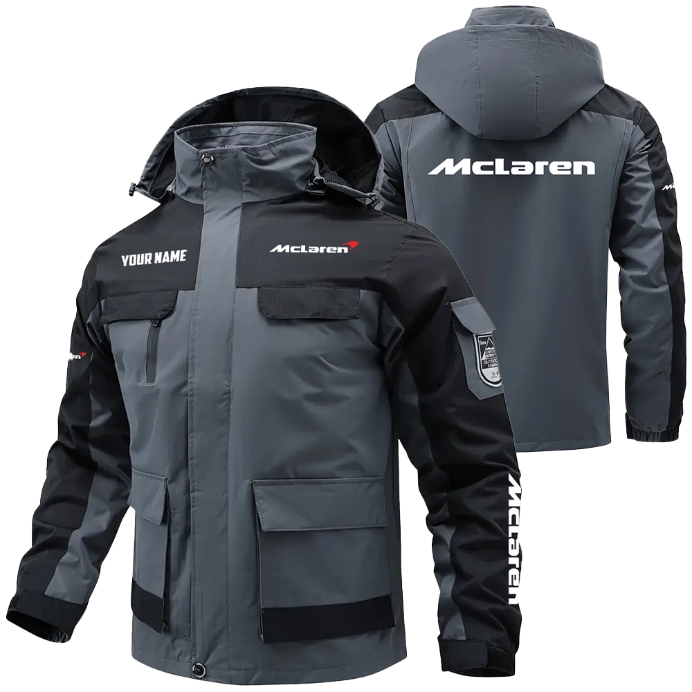 McLaren Exclusive Logo Water Resistant Outdoor Jacket Detachable Hood OUFAV203A0819McLZ - McLaren Jacket