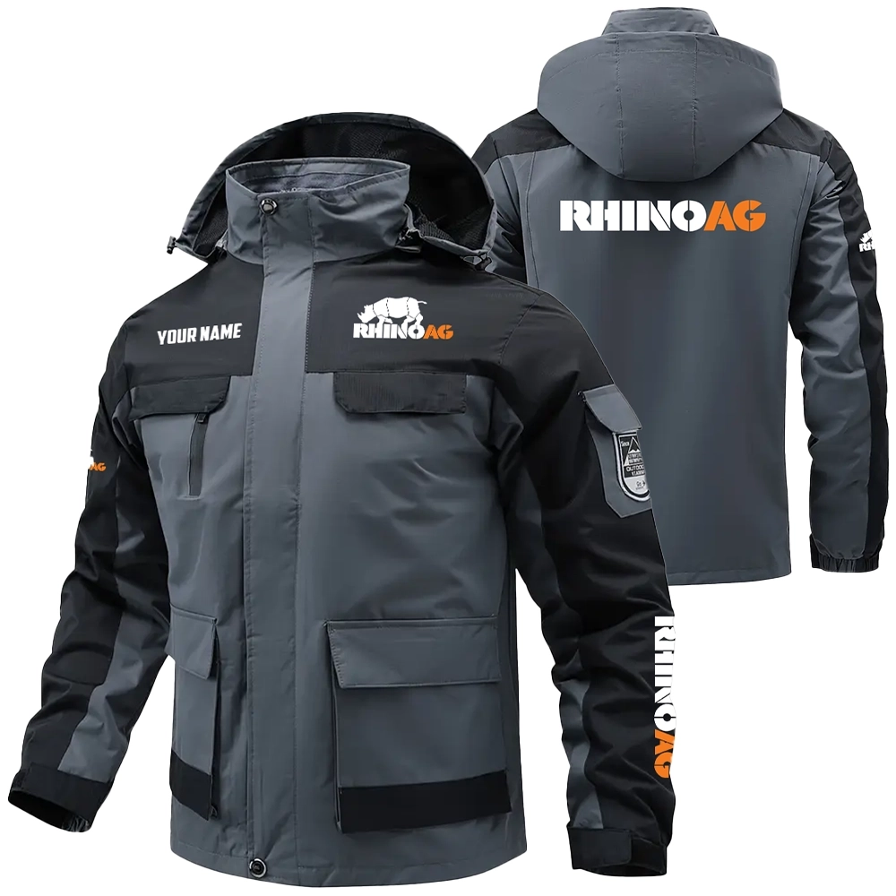 RhinoAg Exclusive Logo Water Resistant Outdoor Jacket Detachable Hood OUFAV203A0819RAZ - RhinoAg Jacket