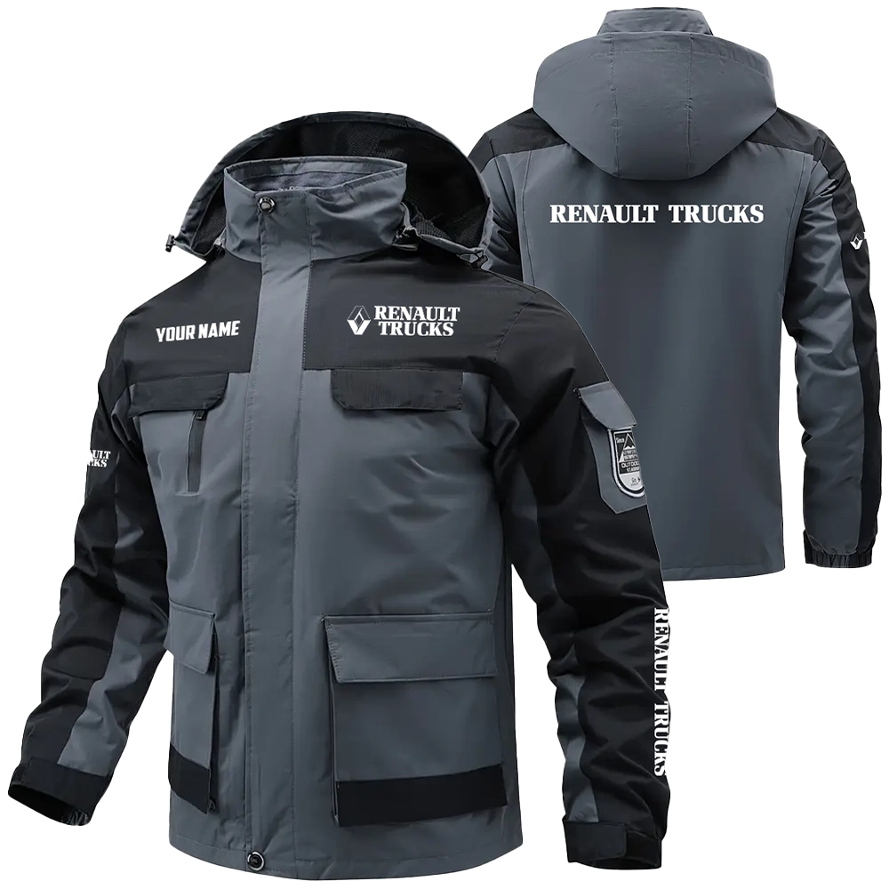 Renault Exclusive Logo Water Resistant Outdoor Jacket Detachable Hood OUFAV203A0819RTZ - Renault Jacket