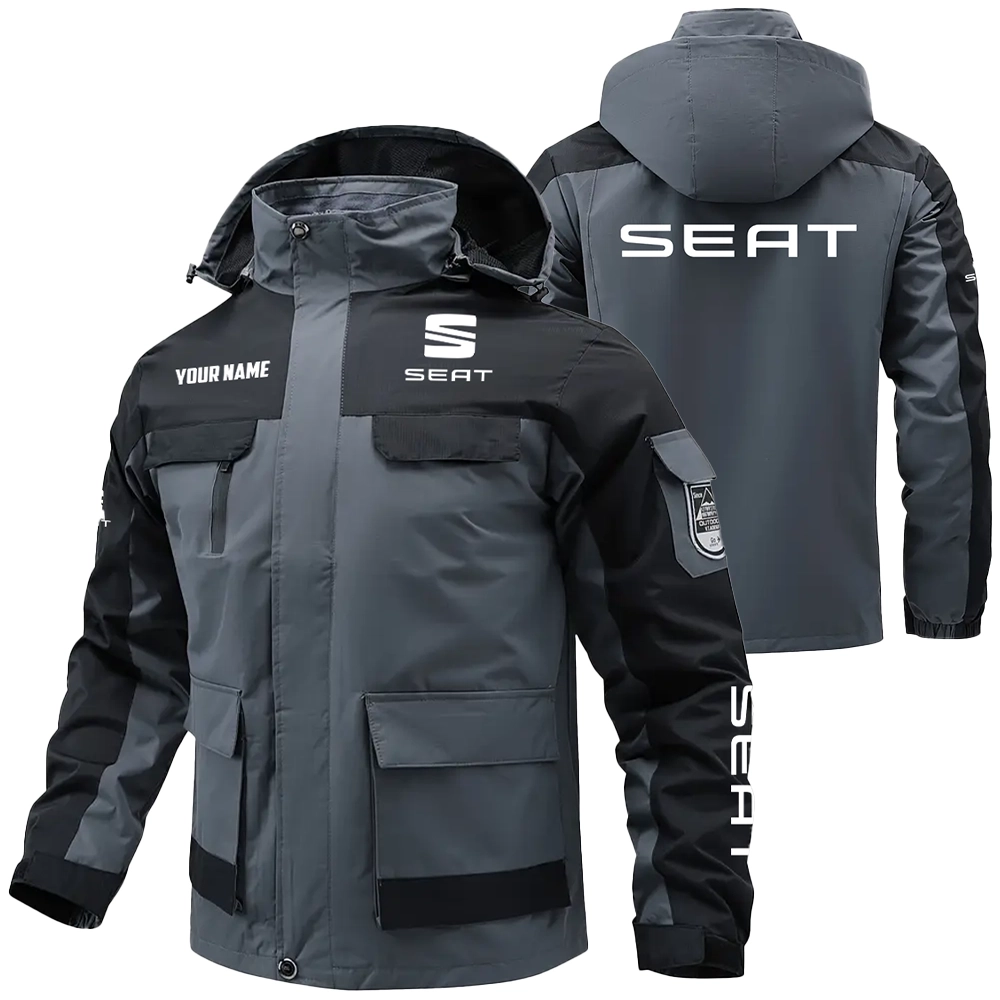 SEAT Cars Exclusive Logo Water Resistant Outdoor Jacket Detachable Hood OUFAV203A0819SETZ - SEAT Cars Jacket