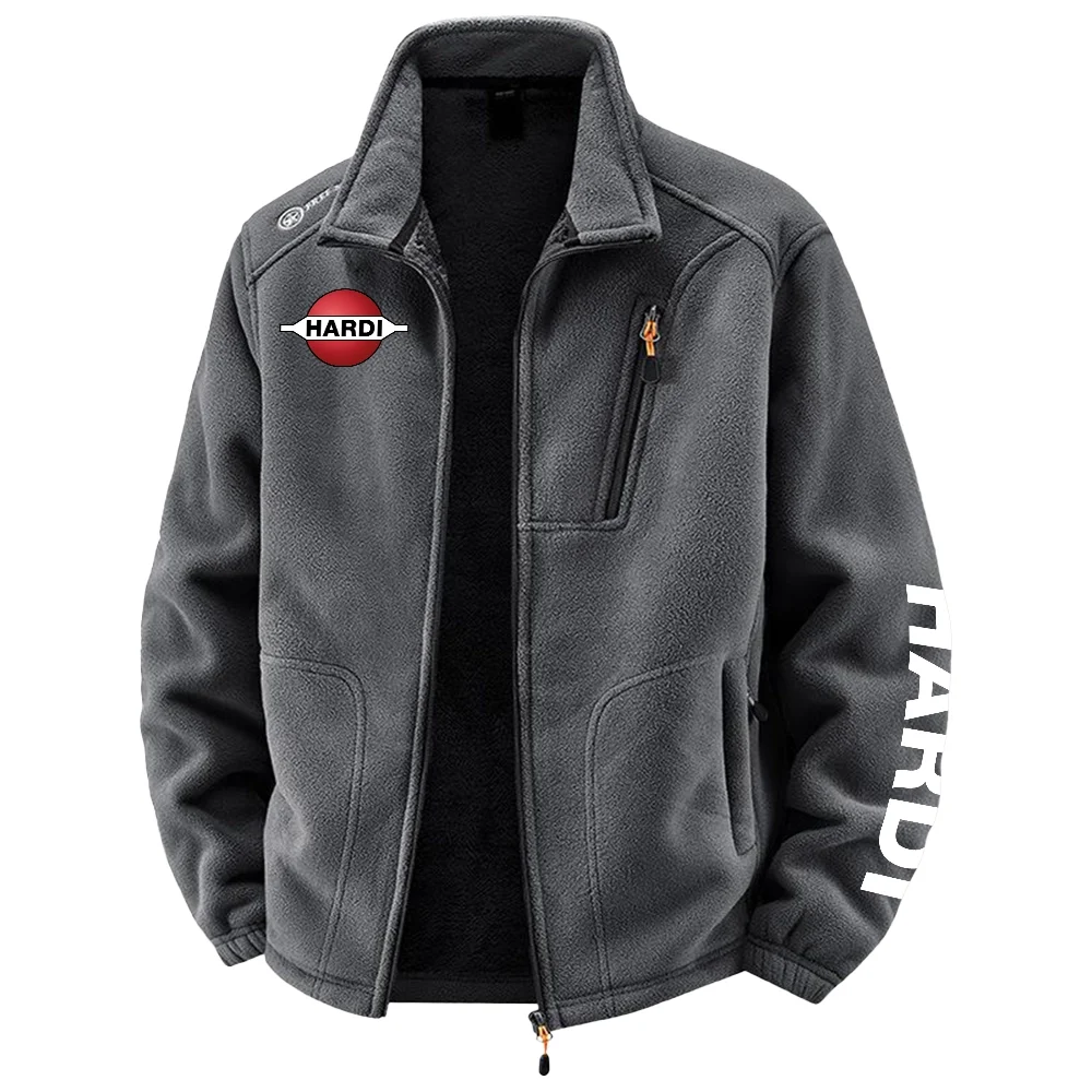 Hardi Exclusive Logo Plush Fleece Jacket OUFAV2090819HAZ - Hardi Jacket