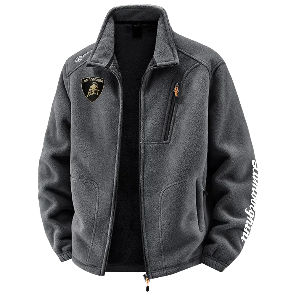 Lamborghini Exclusive Logo Plush Fleece JacketOUFAV2090819LBGZ - Lamborghini Jacket