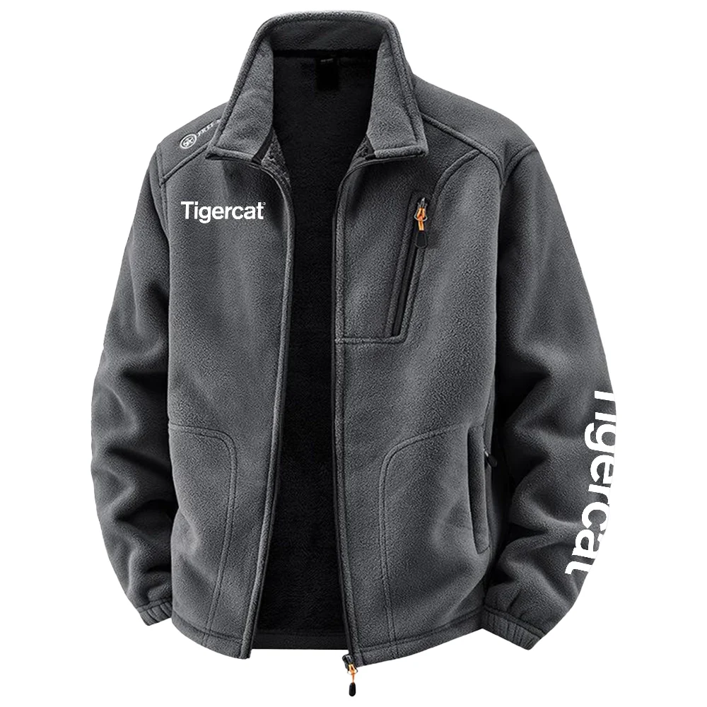 Tigercat Exclusive Logo Plush Fleece Jacket OUFAV2090819TRZ - Tigercat Jacket