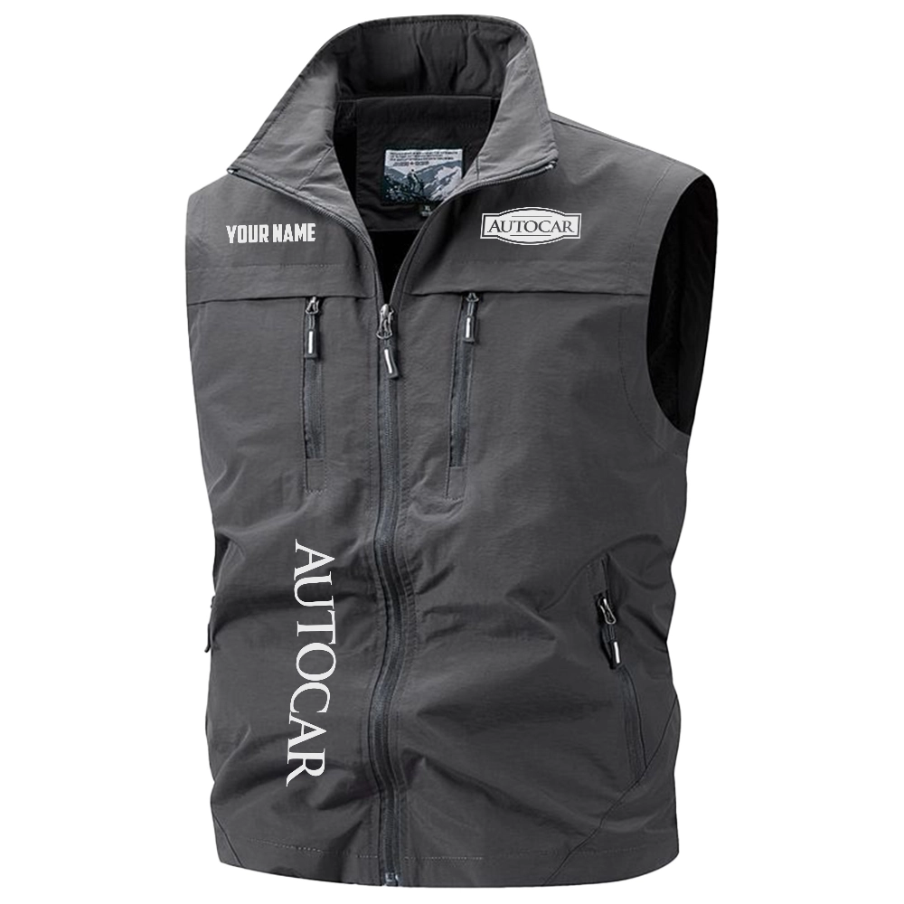 Autocar Exclusive Logo Multi-Pocket Sleeveless Vest OUFAV2100819AOZ - Autocar Vest