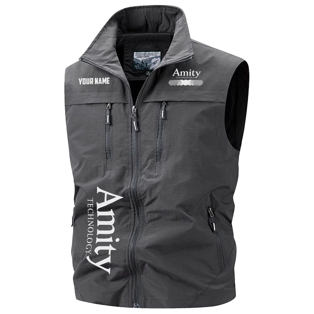 Amity Technology Exclusive Logo Multi-Pocket Sleeveless Vest OUFAV2100819ATZ - Amity Technology Vest