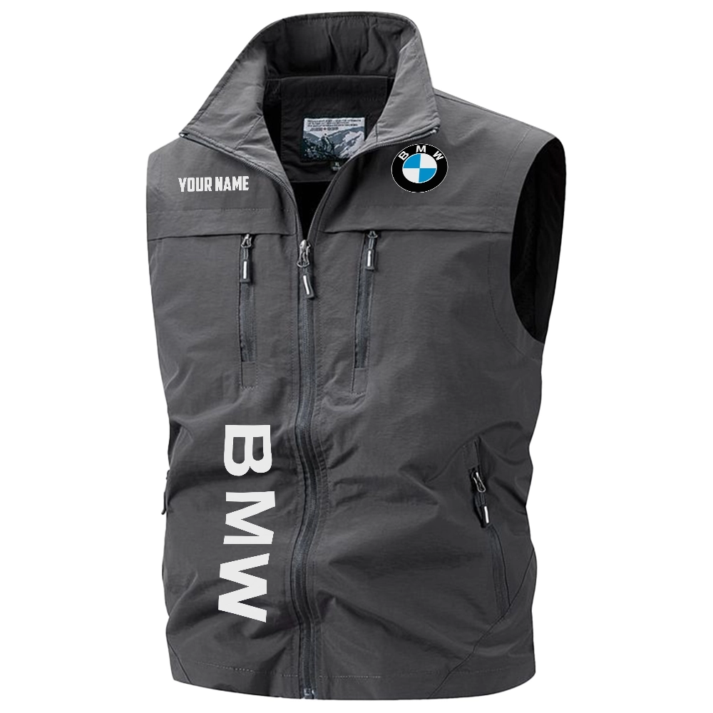 BMW Exclusive Logo Multi-Pocket Sleeveless Vest OUFAV2100819BMWZ - BMW Vest