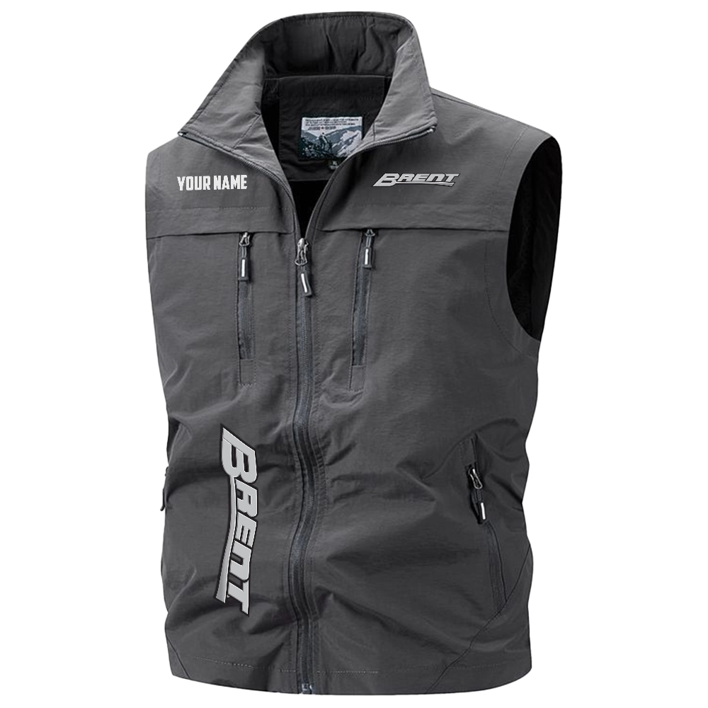 Brent Exclusive Logo Multi-Pocket Sleeveless Vest OUFAV2100819BRZ - Brent Vest