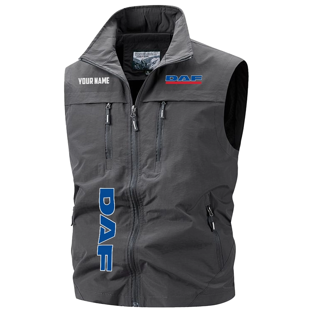 DAF Trucks Exclusive Logo Multi-Pocket Sleeveless Vest OUFAV2100819DAZ - DAF Trucks Vest