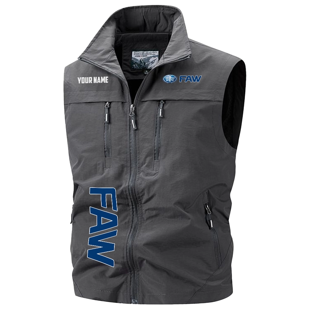 FAW Exclusive Logo Multi-Pocket Sleeveless Vest OUFAV2100819FAZ - FAW Vest