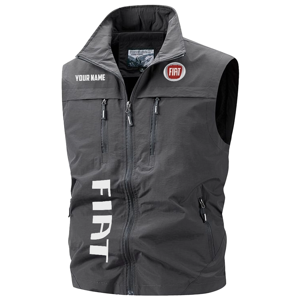 Fiat Exclusive Logo Multi-Pocket Sleeveless Vest OUFAV2100819FTZ - Fiat Vest
