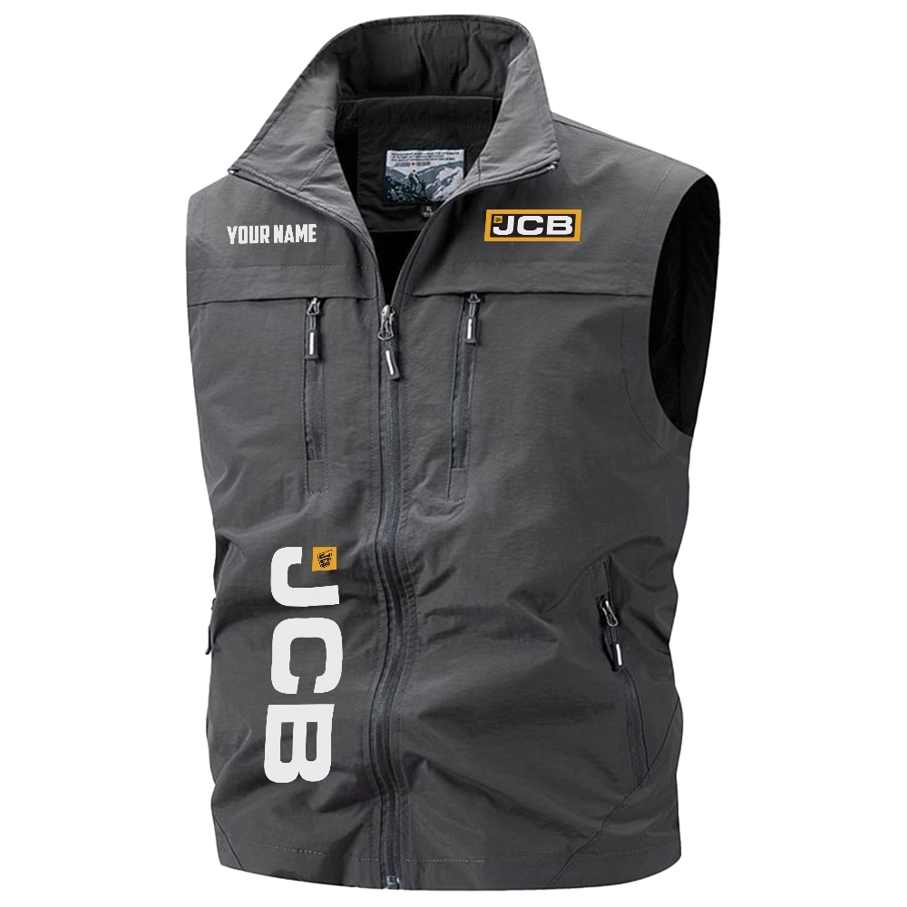 JCB Agriculture Exclusive Logo Multi-Pocket Sleeveless Vest OUFAV2100819JAZ - JCB Agriculture Vest