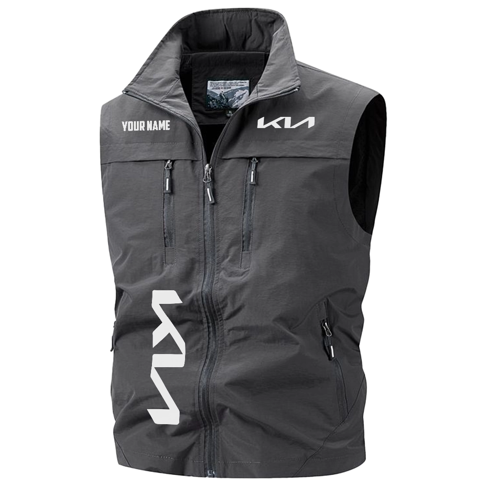 Kia Exclusive Logo Multi-Pocket Sleeveless Vest OUFAV2100819KIAZ - Kia Vest