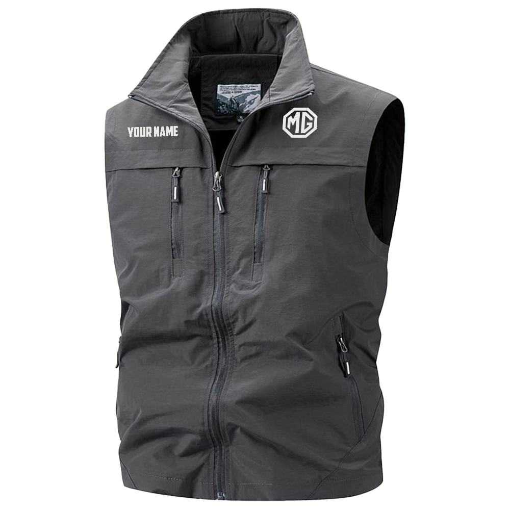 MG Cars Exclusive Logo Multi-Pocket Sleeveless Vest OUFAV2100819MGZ - MG Cars Vest