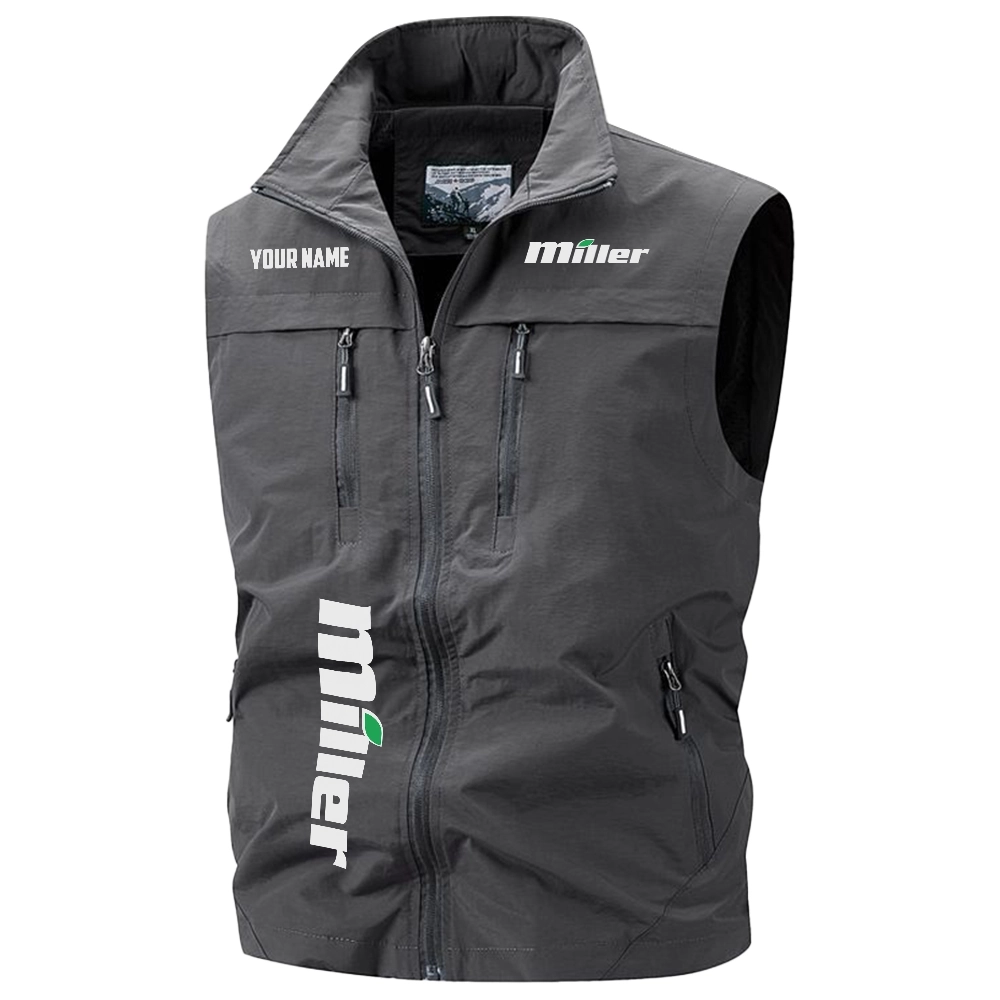 Miller Exclusive Logo Multi-Pocket Sleeveless Vest OUFAV2100819MLZ - Miller Vest