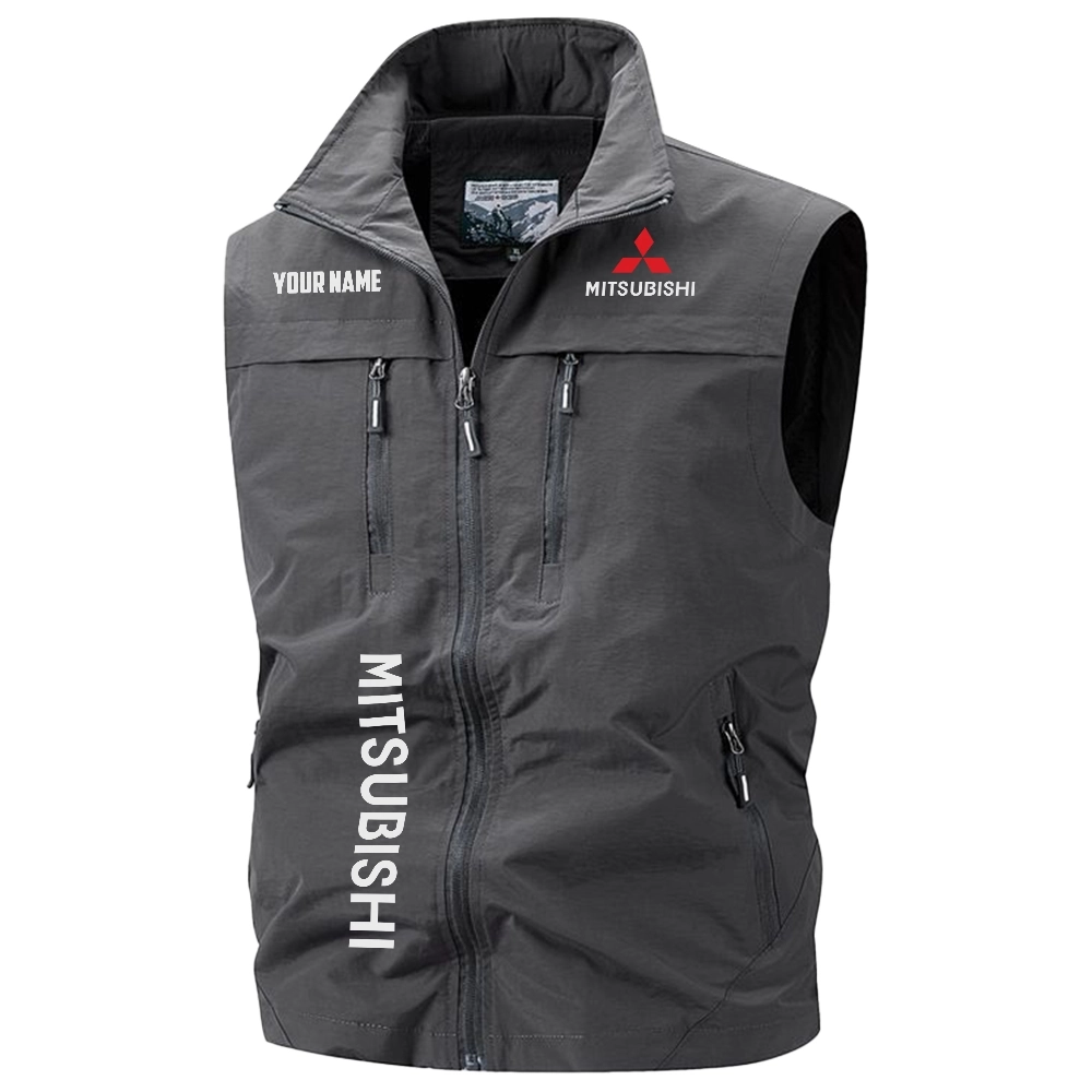 Mitsubishi Exclusive Logo Multi-Pocket Sleeveless Vest OUFAV2100819MSBZ - Mitsubishi Vest