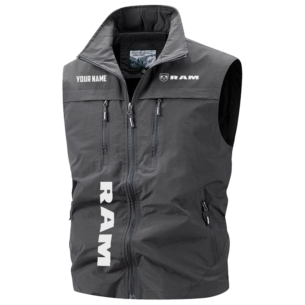 Ram Exclusive Logo Multi-Pocket Sleeveless Vest OUFAV2100819RMZ - Ram Vest