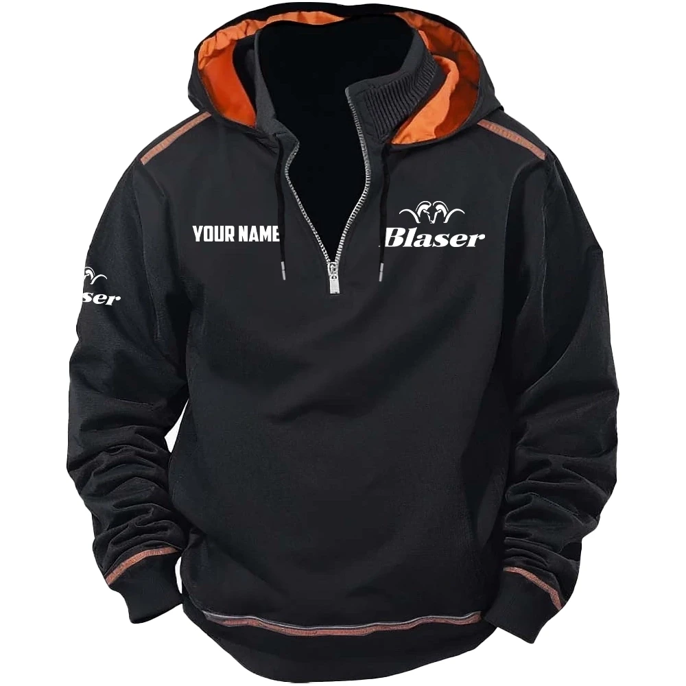 Blaser Exclusive Logo Tactical Hooded Sweatshirt OUHUCBHS0815BSZ - Blaser Sweatshirt