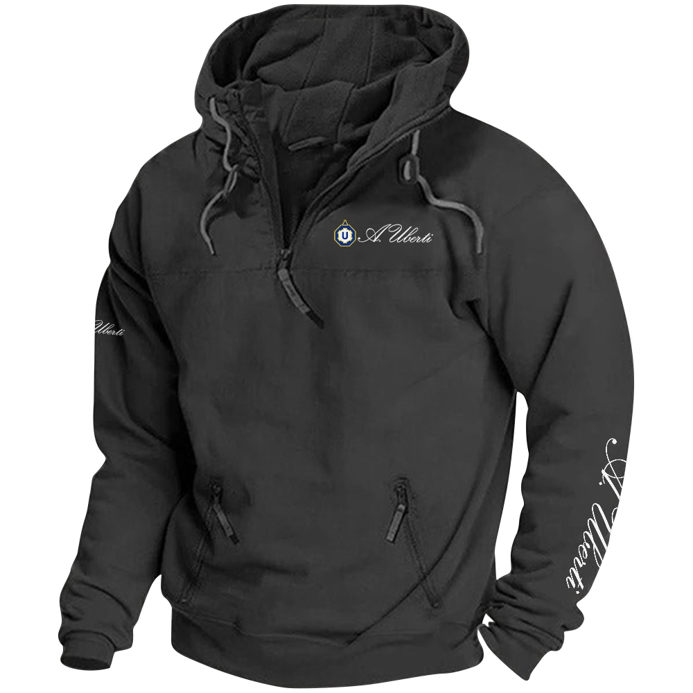 A.Uberti Exclusive Logo Tactical Quarterzip Hoodie OUHUH1880815AUZ - A.Uberti Hoodie