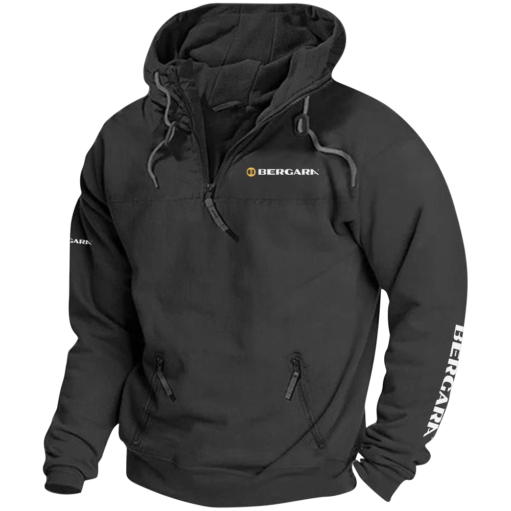Bergara Exclusive Logo Tactical Quarterzip Hoodie OUHUH1880815BGZ - Bergara Hoodie