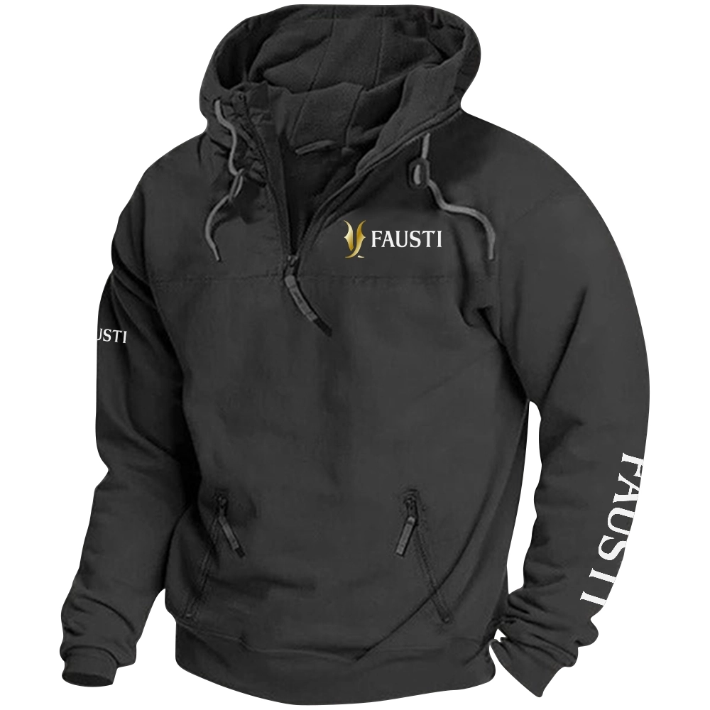 Fausti Exclusive Logo Tactical Quarterzip Hoodie OUHUH1880815FSZ - Fausti Hoodie