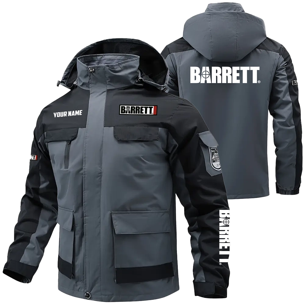 Barrett Exclusive Logo Water Resistant Outdoor Jacket Detachable Hood OUHUV203A0815BTZ - Barrett Jacket