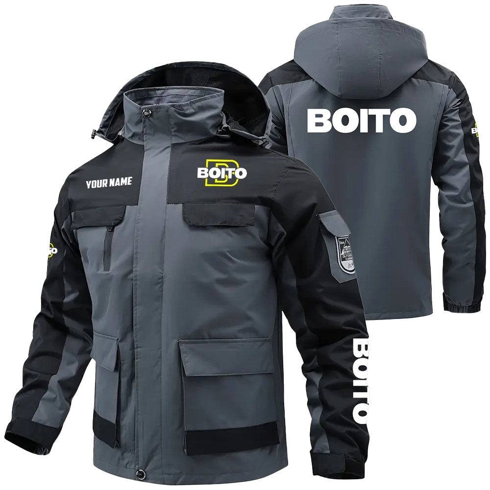 E.R. Amantino Exclusive Logo Water Resistant Outdoor Jacket Detachable Hood OUHUV203A0815ERZ - E.R. Amantino Jacket