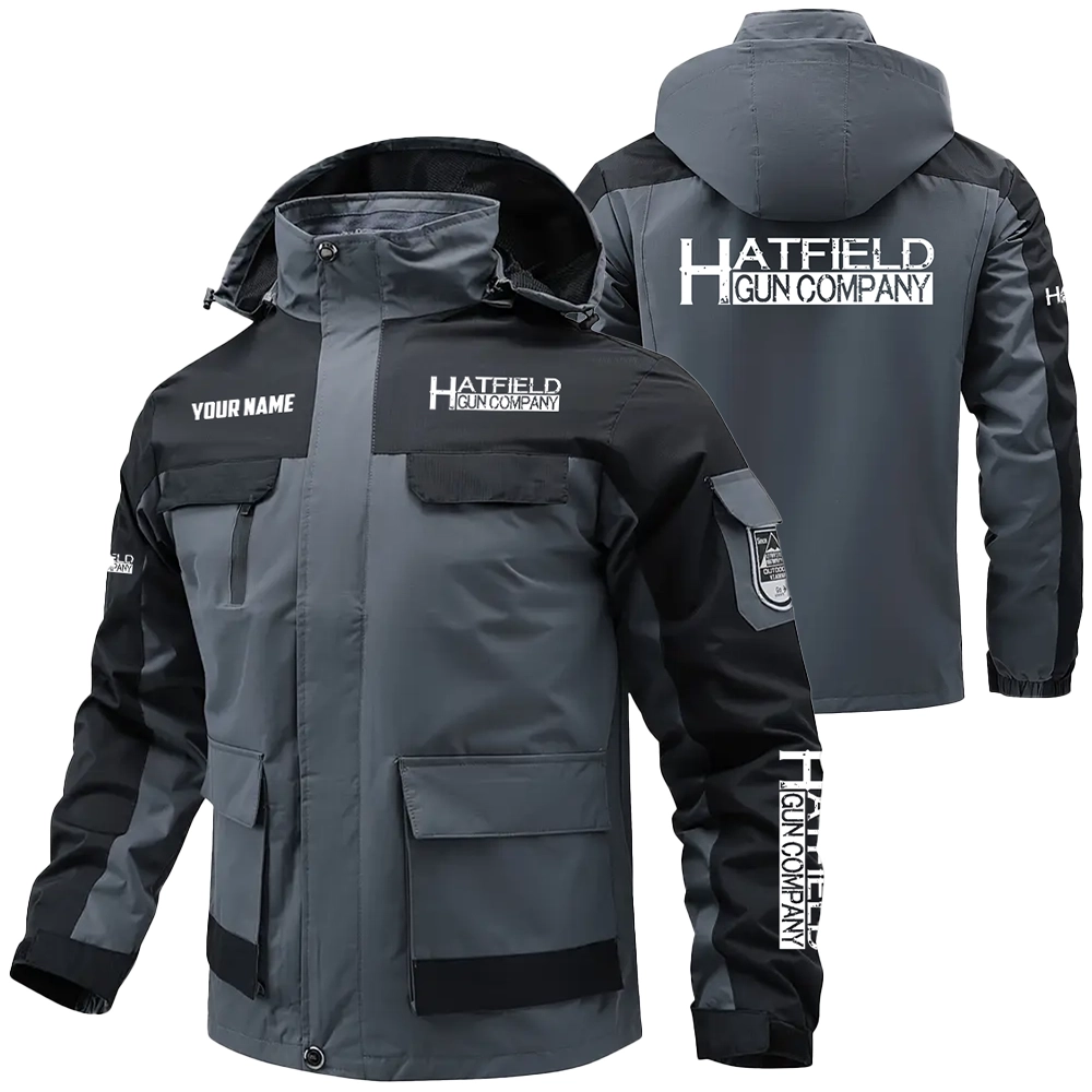 Hatfield Exclusive Logo Water Resistant Outdoor Jacket Detachable Hood OUHUV203A0815HTZ - Hatfield Jacket