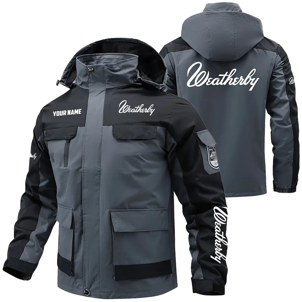 Weatherby Exclusive Logo Water Resistant Outdoor Jacket Detachable Hood OUHUV203A0815WBZ - Weatherby Jacket
