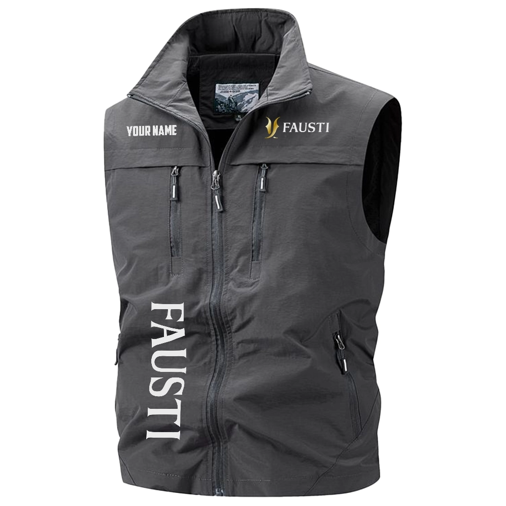 Fausti Exclusive Logo Multi-Pocket Sleeveless Vest OUHUV2100815FSZ - Fausti Vest