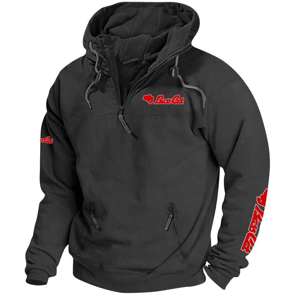 Bass Cat Exclusive Logo Tactical Quarterzip Hoodie TTFSH1880819BCZ - Bass Cat Hoodie