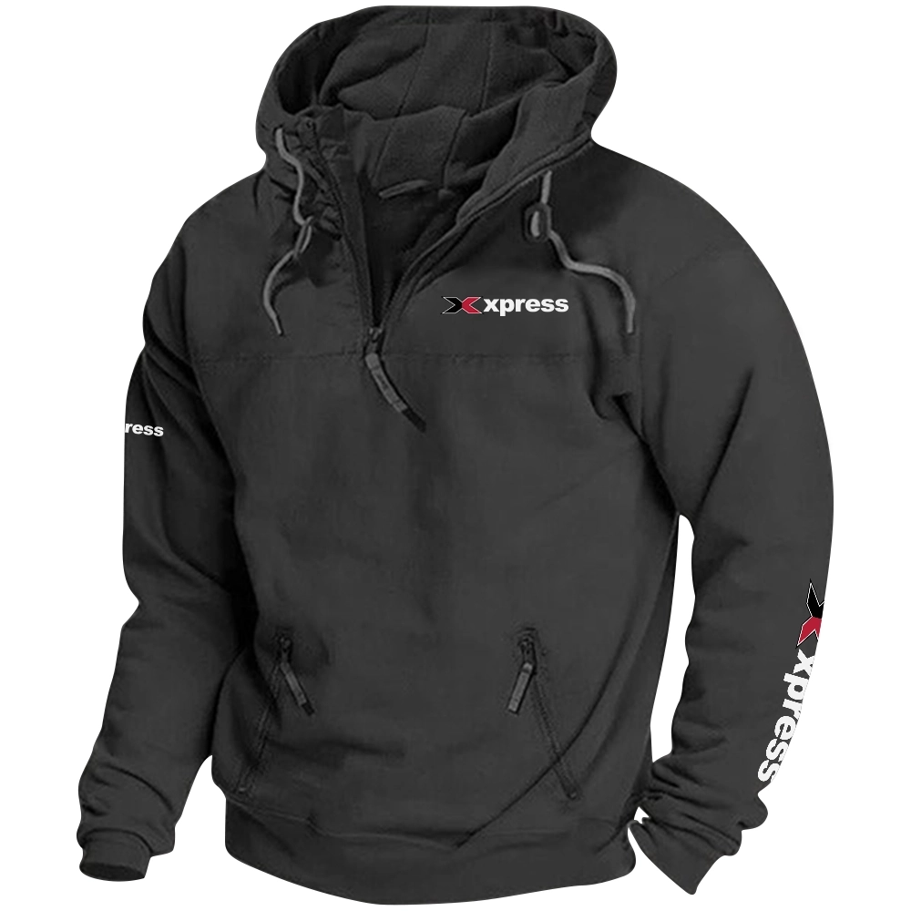 Xpress Exclusive Logo Tactical Quarterzip Hoodie TTFSH1880819XBZ - Xpress Hoodie
