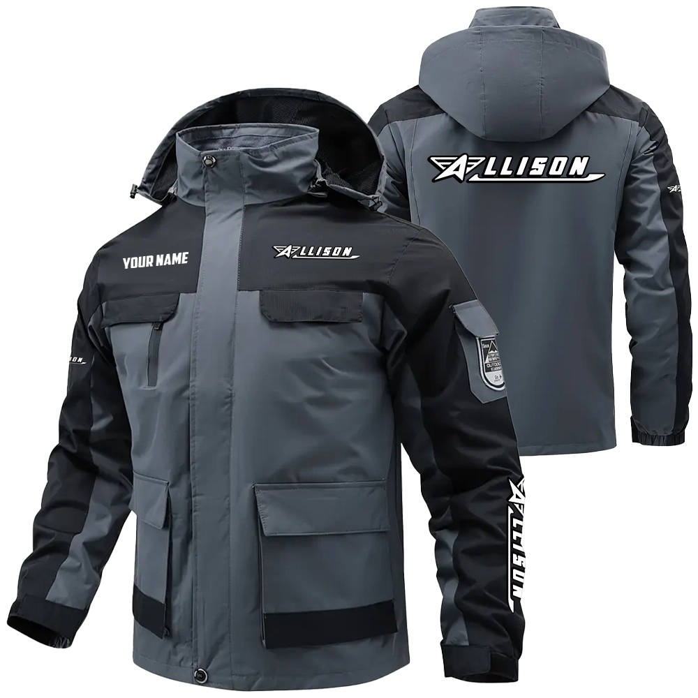 Allison Exclusive Logo Water Resistant Outdoor Jacket Detachable Hood TTFSV2030819ALZ - Allison Jacket