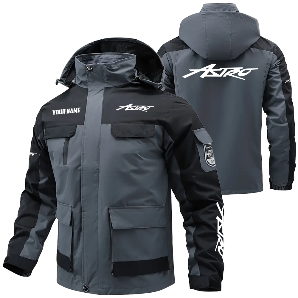 Astro Exclusive Logo Water Resistant Outdoor Jacket Detachable Hood TTFSV2030819ASZ - Astro Jacket