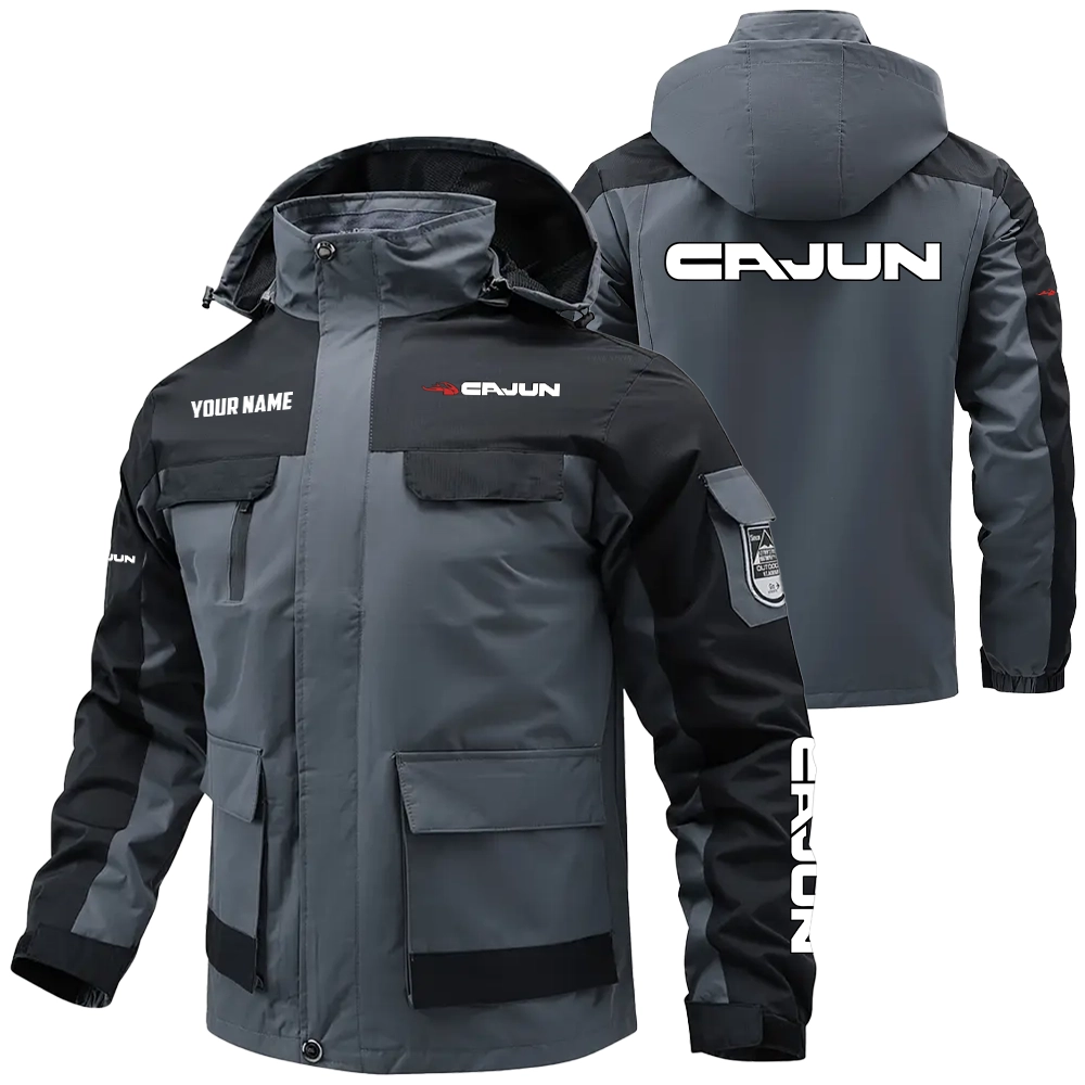 Cajun Exclusive Logo Water Resistant Outdoor Jacket Detachable Hood TTFSV2030819CJZ - Cajun Jacket